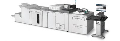 Nova Ricoh Pro C901 dobra produção de materiais impressos da AlphaGraphics Bela Vista