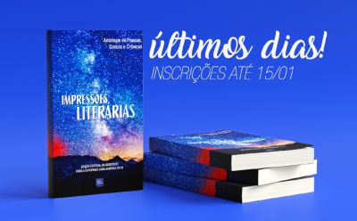 Inscrições para participar da Antologia Impressões Literárias vão até o dia 20