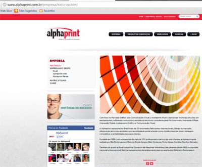 Com novo site e ampliação, Alphaprint começa 2012 com novidades